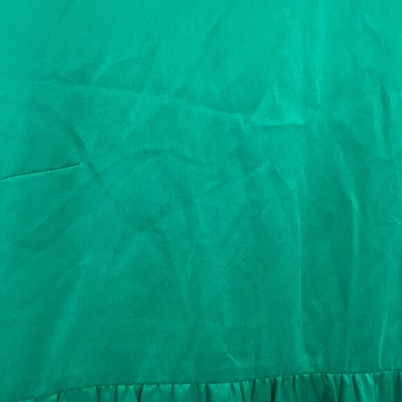 Madewell Women's Emerald Green Scalloped Edge Peplum Silk Blouse Size Small NEW - Picture 8 of 10